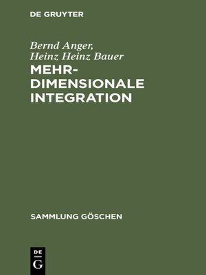 cover image of Mehrdimensionale Integration